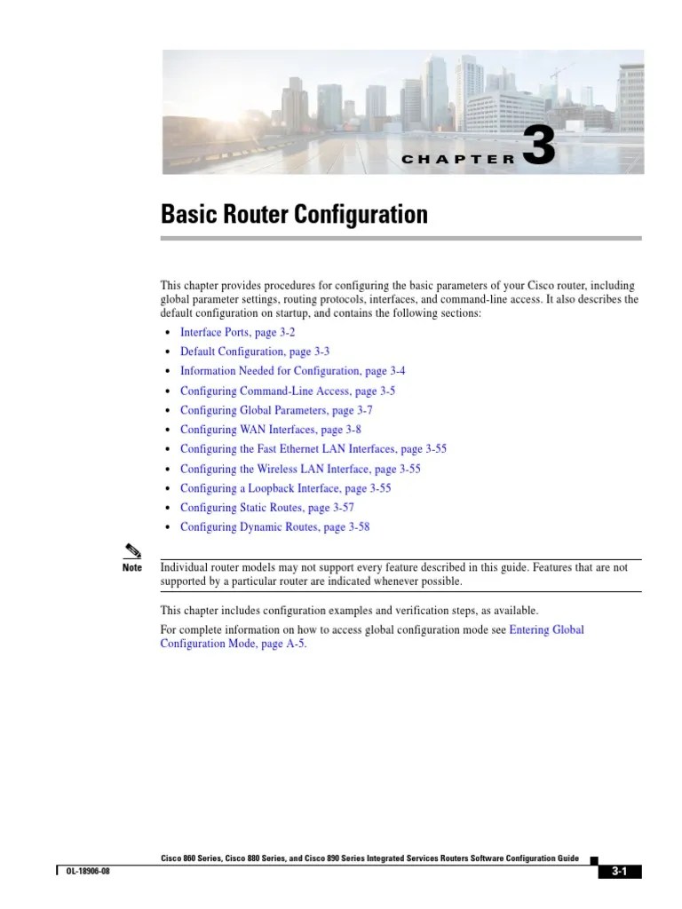 Basic Router Configuration | PDF | Command Line Interface | Ip Address
