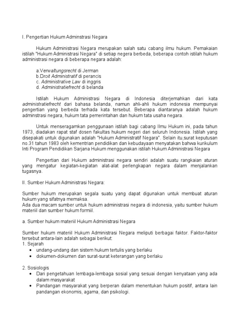 Hukum Administrasi Negara - Deniza Ariani (1406546733) | PDF