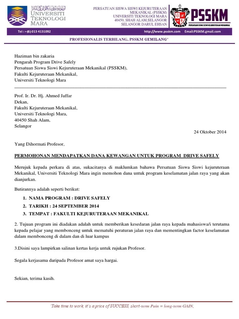 Santri siap guna daarut tauhiid bandung gegerkalong girang no. Contoh Surat Permohonan Rasmi