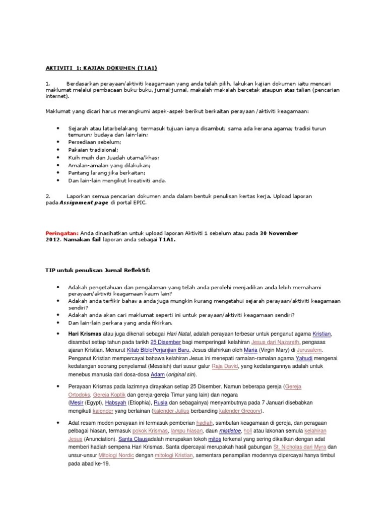 Krismas sejarah budaya dan hukum berkaitan. Perayaan Krismas Pdf