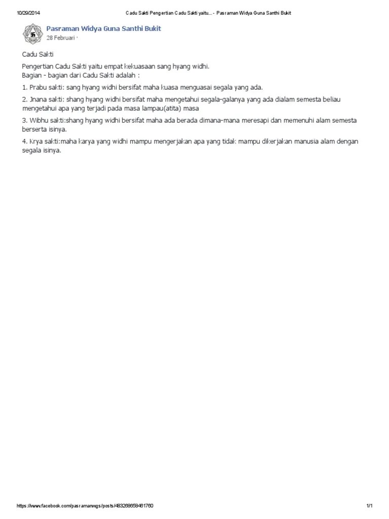 Korelasi ajaran cadu sakti dengan. Cadu Sakti Pdf Pdf