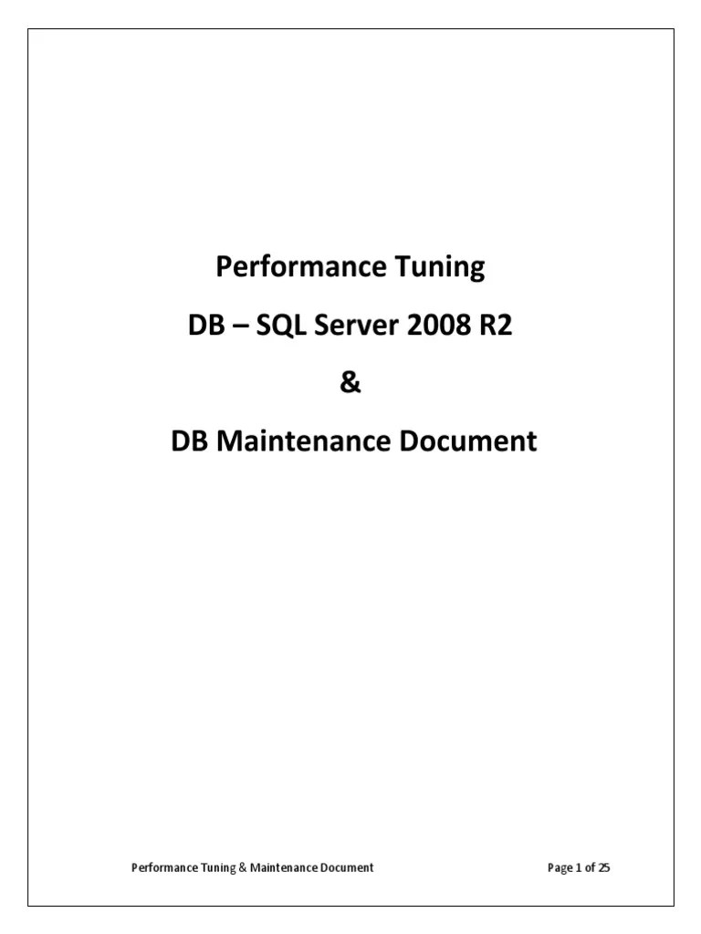 Best SQL Practices On Performance | PDF | Database Index | Microsoft ...