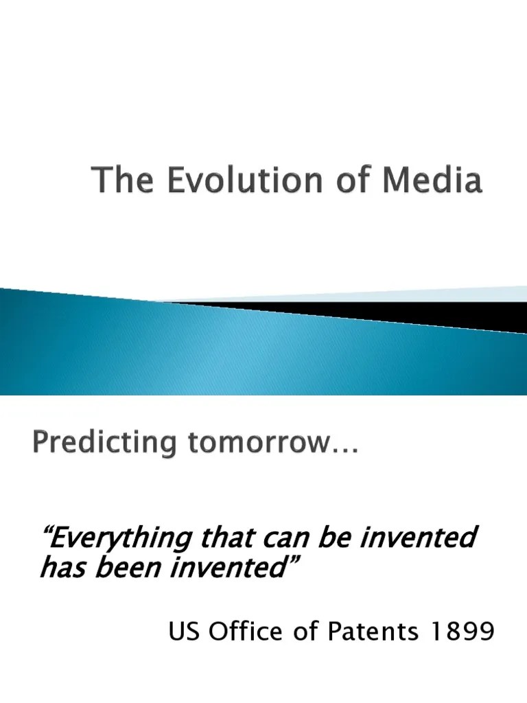 Evolution Of Media PDF | PDF | Television Advertisement | Television