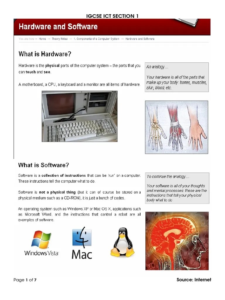 Igcse Ict Section 1: Page 1 Of 7