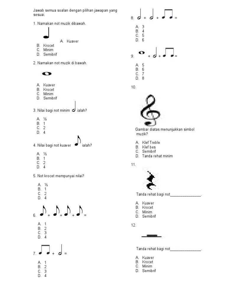 26.12.2016 · latihan pengukuhan 1 (rasmi) wanarizwan. Soalan Muzik Tahun 4 Pdf