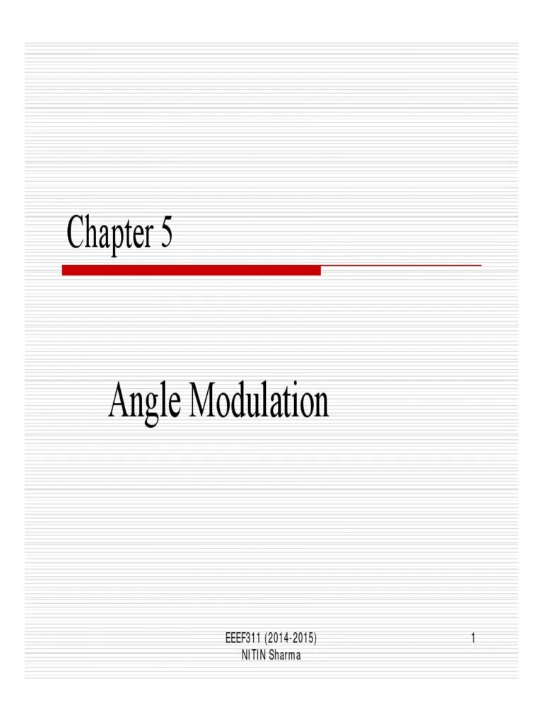 Ch5 Angle Modulation | PDF | Frequency Modulation | Detector (Radio)