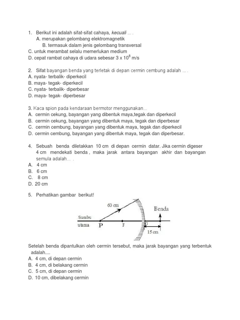 Bayangan Yg Dibentuk Oleh Cermin Datar Mempunyai Sifat - Seputar Bentuk