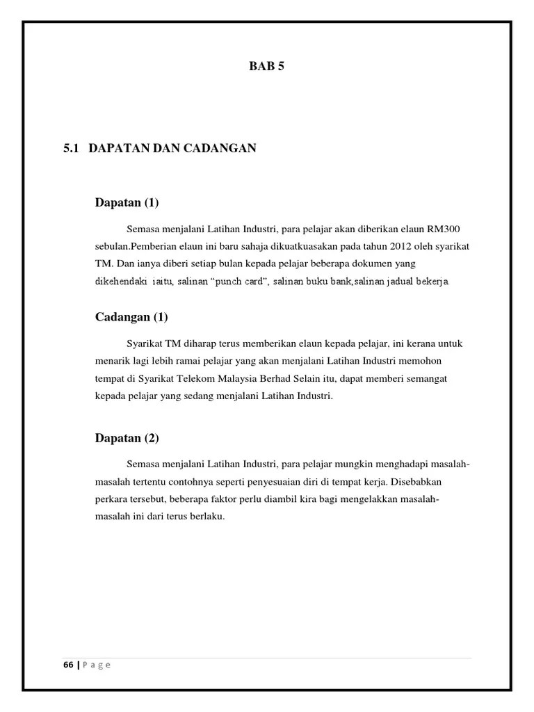Contoh Cadangan Laporan Latihan Industri - ZacktaroHanna