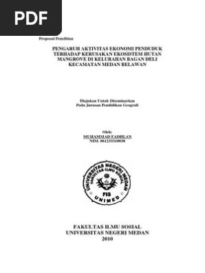 Strategies to be undertaken are; Proposal Penelitian Skripsi Ekosistem Hutan Mangrove Pdf