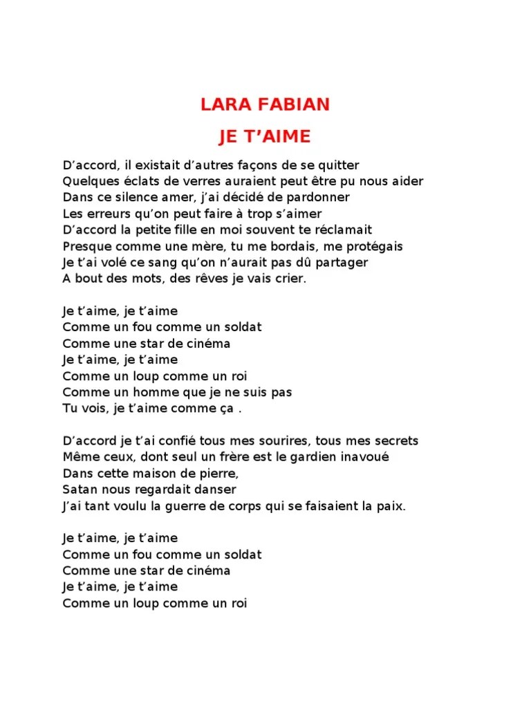 Tu es mon frère, tu es ma sœur, et saches que je t'aime infiniment. Fastest Je T Aime Comme Meaning In English
