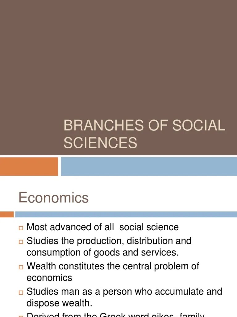 Branches Of Social Sciences | PDF | Social Science | Psychology