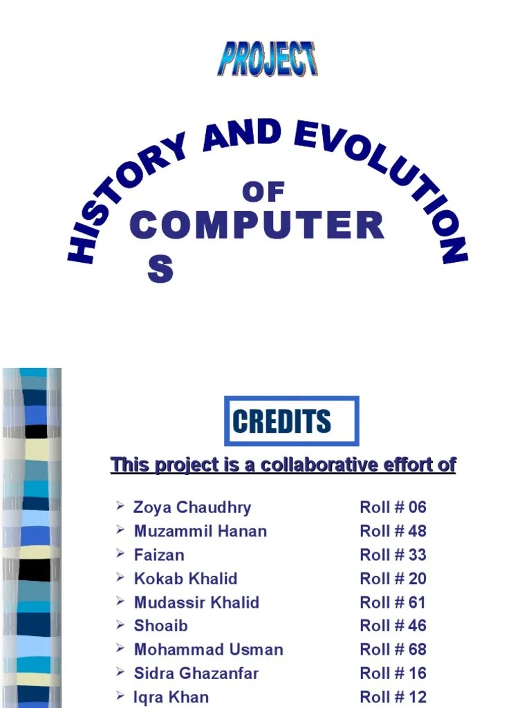 PRESENTATION-History And Evolution Of Computer | PDF | Areas Of ...
