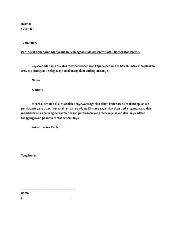 Atas perhatian bapak/ibu saya ucapkan banyak terima berikut adalah contoh surat lamaran kerja dengan menggunakan bahasa inggris yang mungkin . Surat Kebenaran Utk Berniaga Pdf
