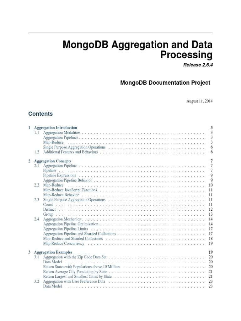 MongoDB Aggregation Guide | PDF | Map Reduce | Mongo Db
