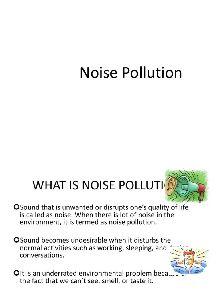 Noise Pollution - PPTX 1 | PDF | Train | Hearing Loss