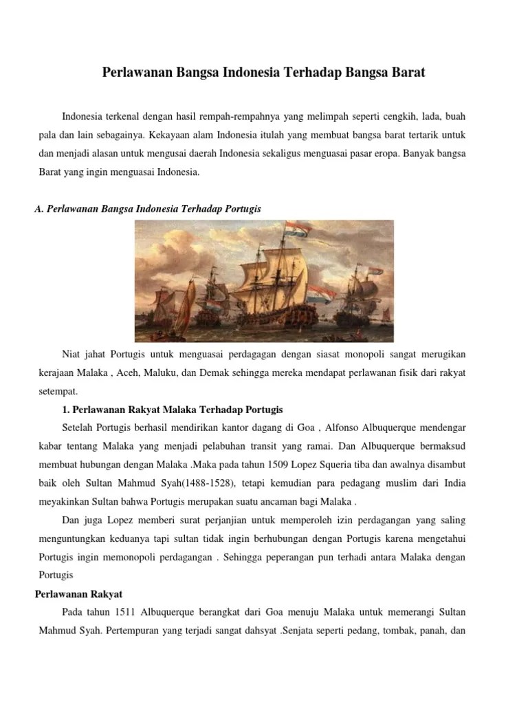 Perlawanan Bangsa Indonesia Terhadap Bangsa Barat | PDF