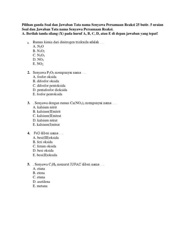 soal kimia dasar kelas 10. Contoh Soal Ikatan Kimia Essay Masnurul