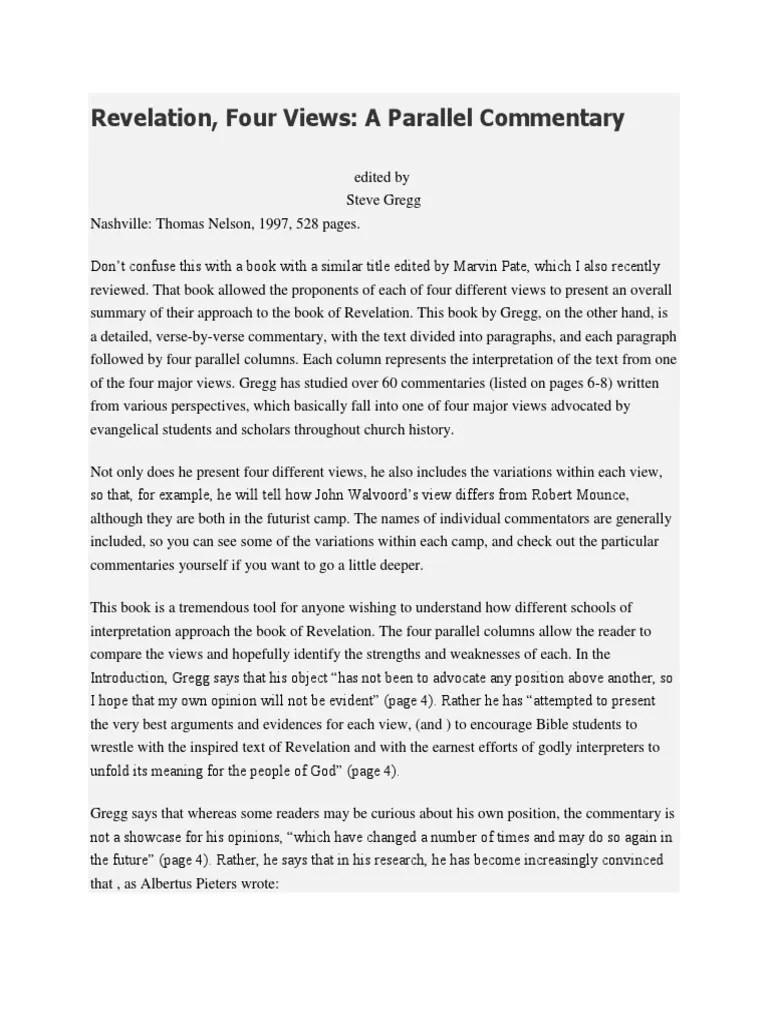 Revelation Book Review | PDF | Premillennialism | Book Of Revelation