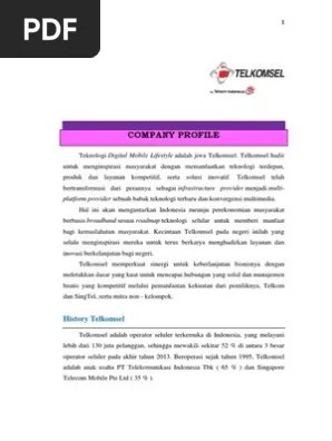 Makalah csr telkom tbk corporate social responsibility (csr) adalah komitmen perusahaan. Makalah Telkomsel Pdf