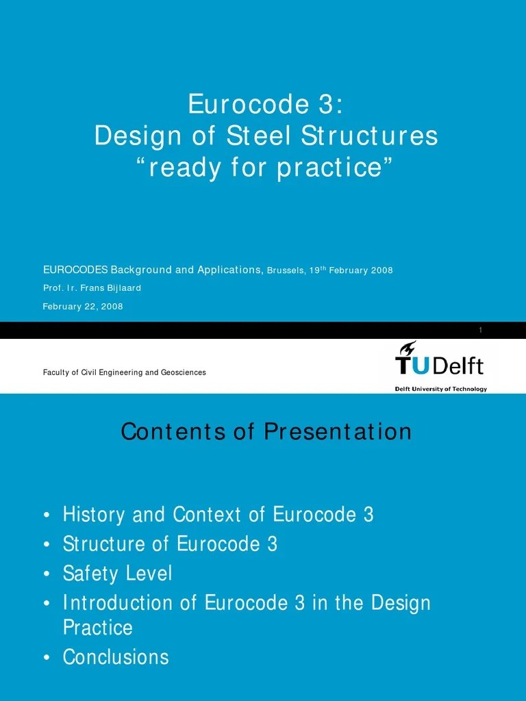 Eurocode 3: Design Of Steel Structures 