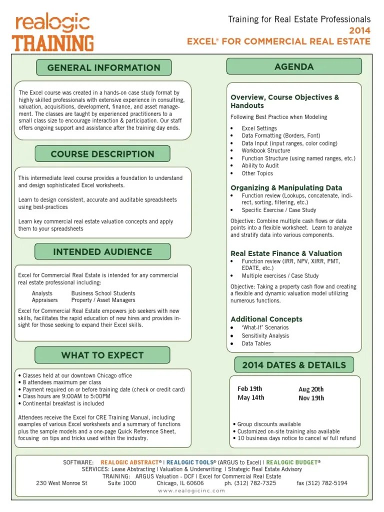 Excel Cre 2014 2 | PDF | Microsoft Excel | Valuation (Finance)