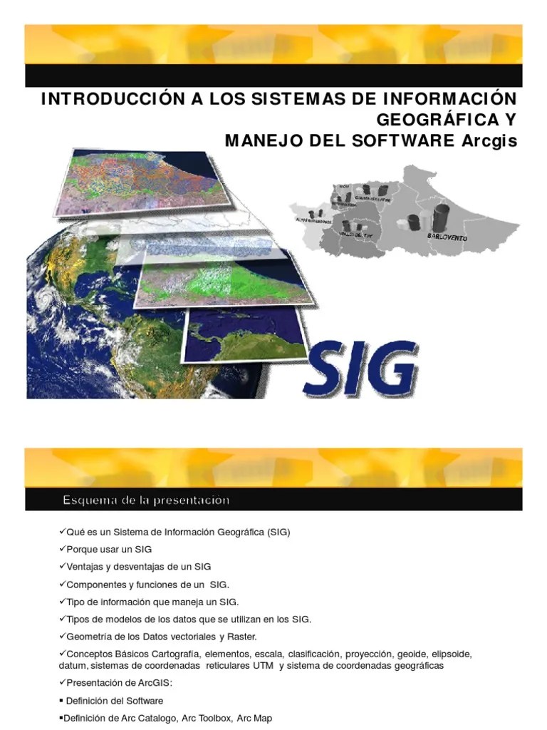 Presentación Curso SIG | PDF | Sistema De Información Geográfica | Longitud