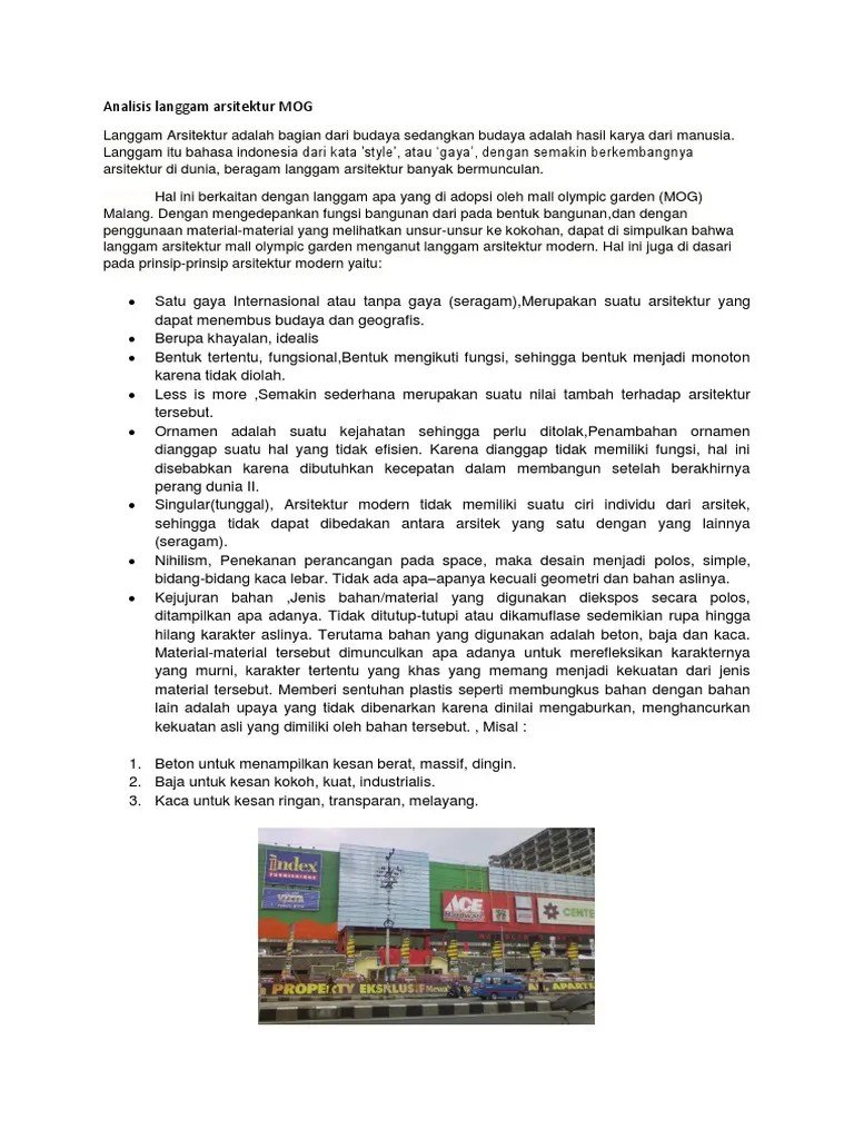 Analisis Langgam Arsitektur MOG | PDF