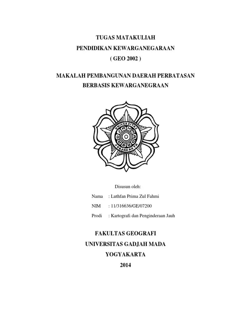 Makalah Daerah Perbatasan | PDF