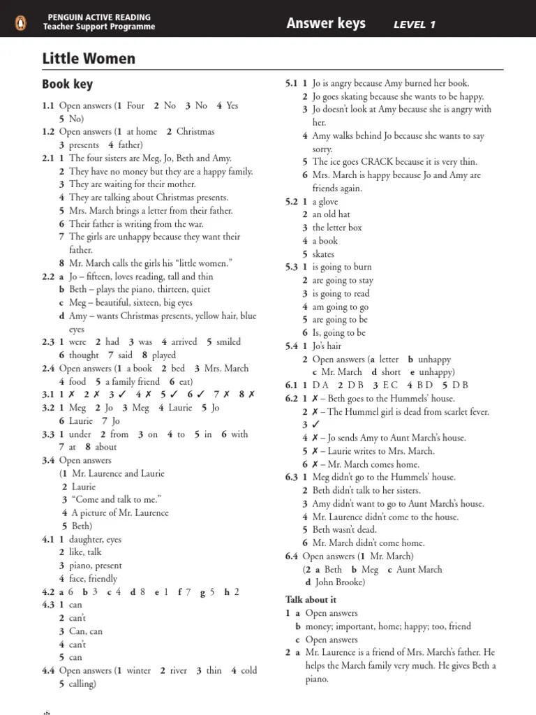 Penguin Active Reading Teacher Support Programme | PDF | Little Women