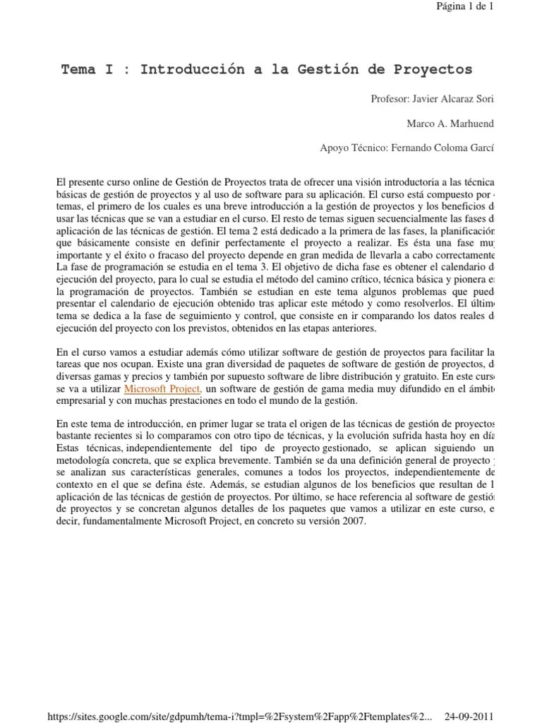 2 Planificacion Y Programacion De Proyectos | PDF | Gestión De ...