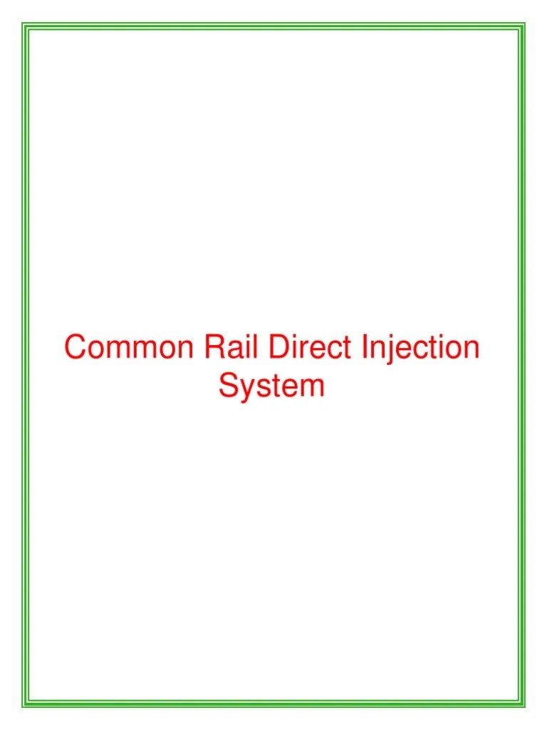An In-Depth Look At Common Rail Direct Injection Systems | PDF | Fuel ...