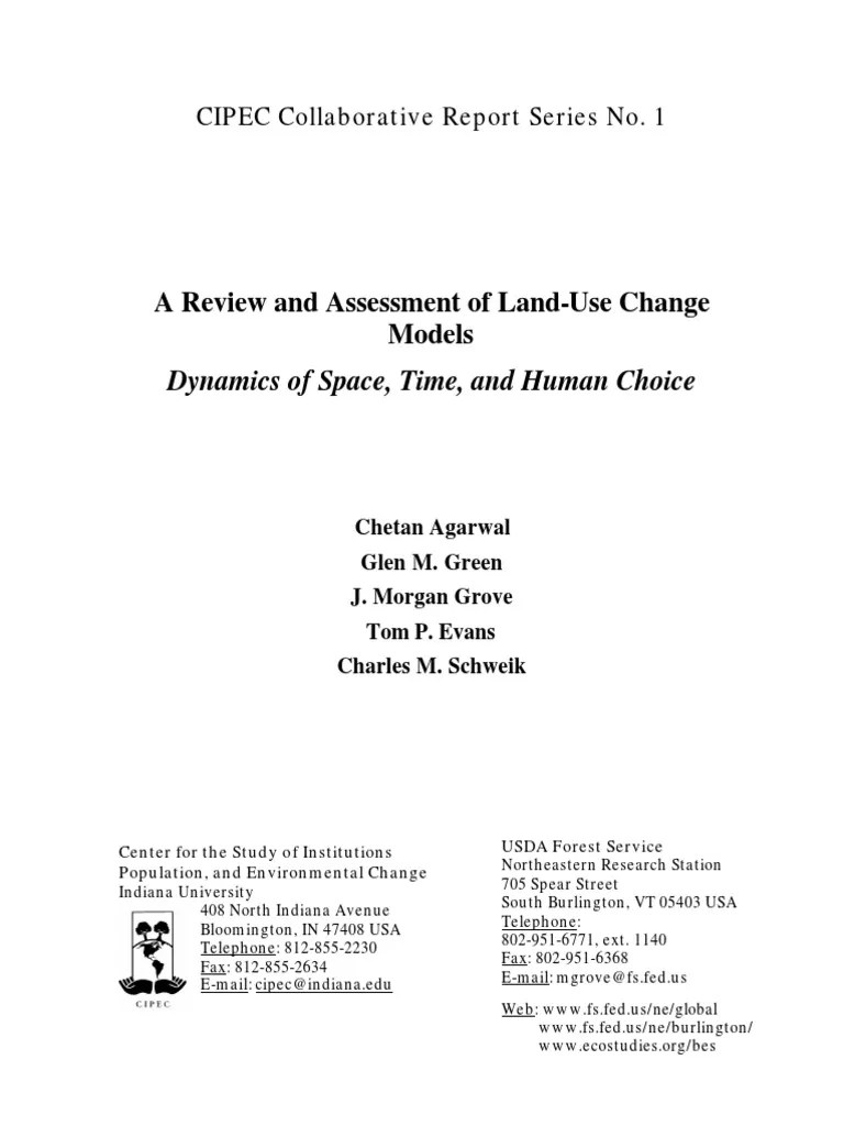 A Review And Assessment Of Land-Use Change Models | PDF | Economic Model | Decision Making