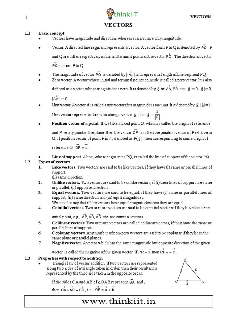 12 Vectors PDF | PDF | Norm (Mathematics) | Euclidean Vector