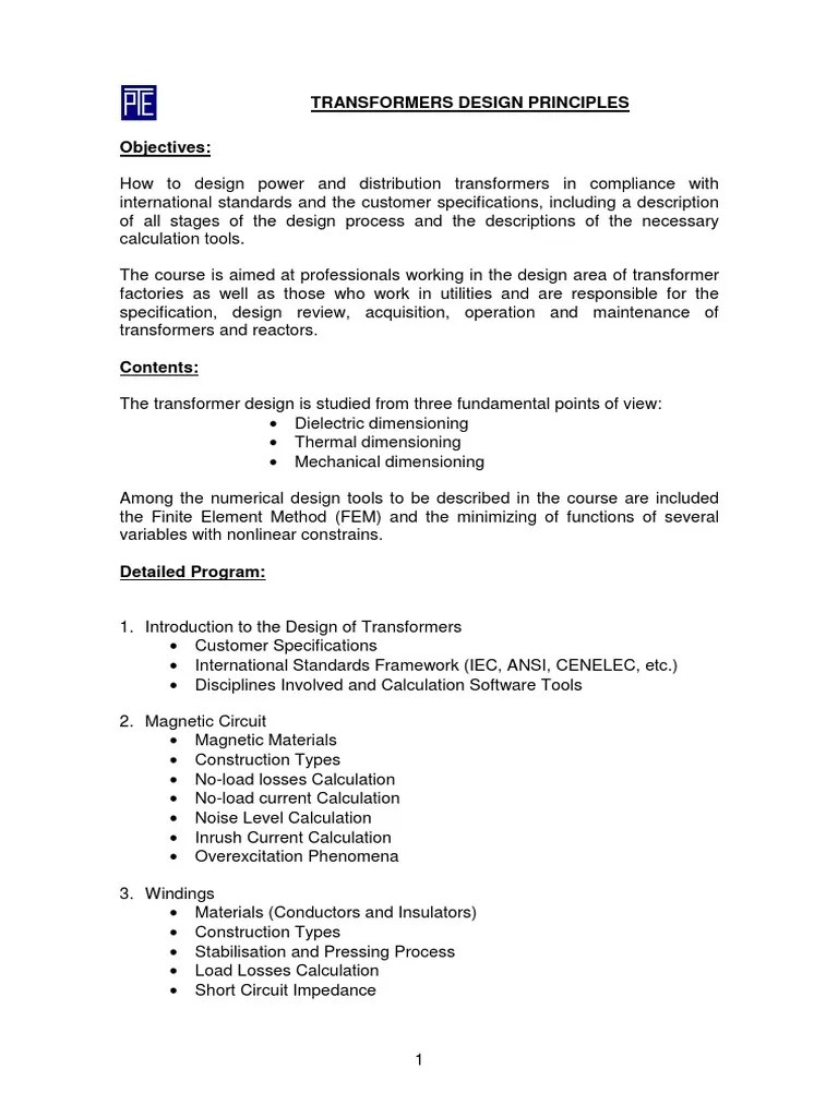 Transformer Design Principles | Download Free PDF | Transformer ...