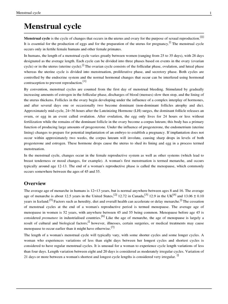 Menstrual Cycle | PDF | Menstrual Cycle | Luteinizing Hormone