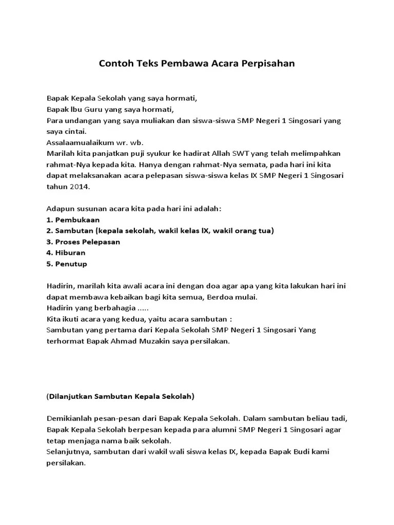 Puji dan syukur marilah kita panjatkan kepada allah swt. Sambutan Kepala Sekolah Dalam Acara Perpisahan Guru