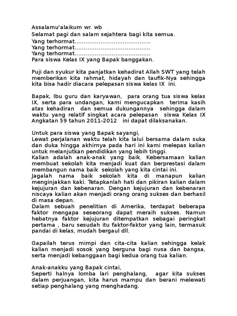 Kelas 6 singkat jelas padat. Contoh Pidato Bahasa Jawa Tentang Perpisahan Kelas 6
