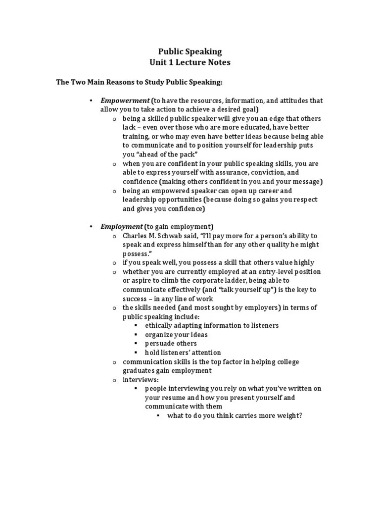 Public Speaking Skills For Career Success | PDF | Nonverbal ...