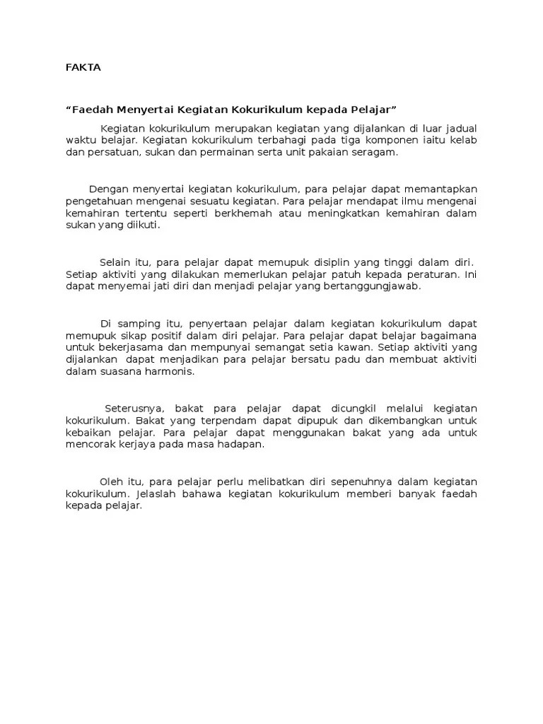 Berikut adalah koleksi contoh karangan upsr untuk panduan anda. Sampel Karangan Tahun 6 Pdf