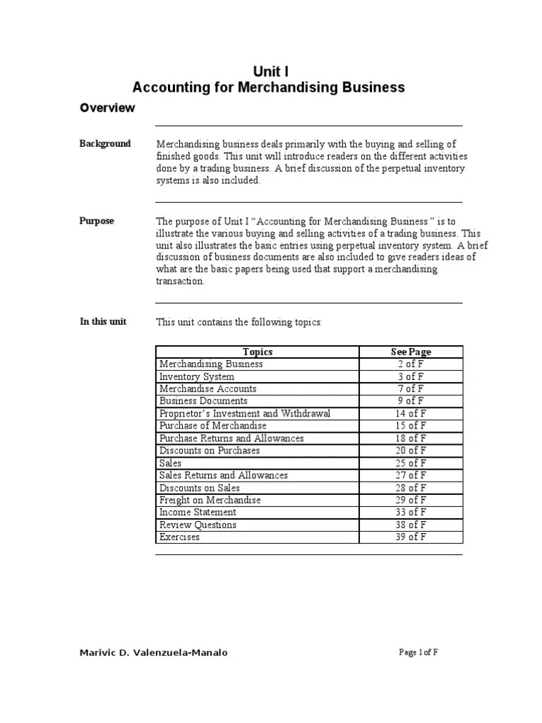 Intro To Merchandising | PDF | Business