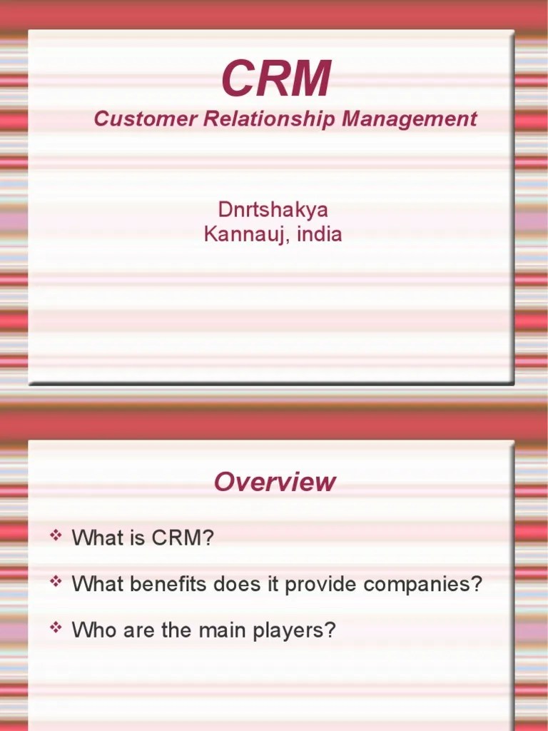 CRM Customer Relationship Management | PDF | Sales | Sap Se