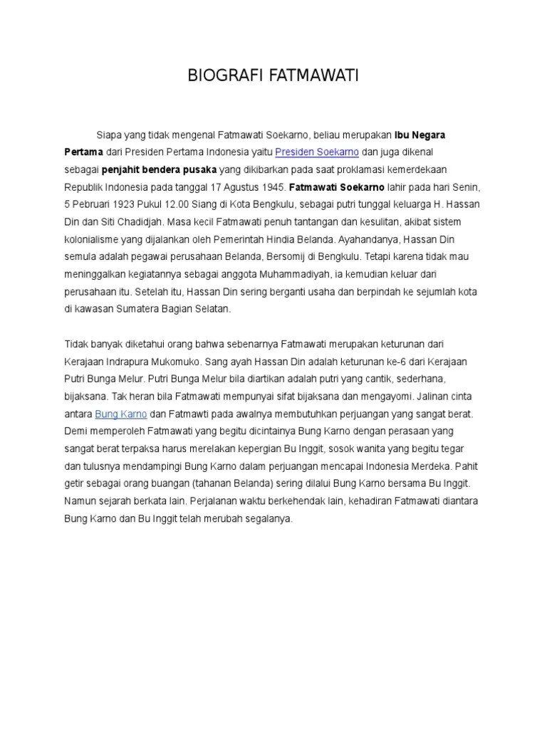 Biografi Ibu Fatmawati | PDF