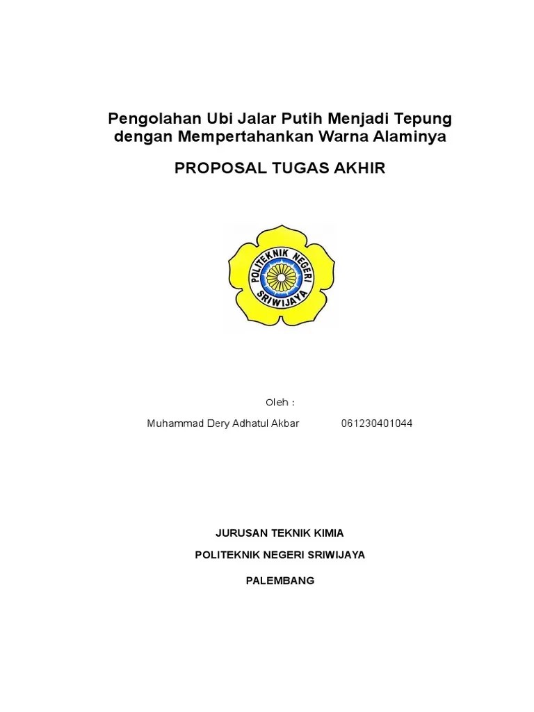 Proposal Pengolahan Ubi Jalar Menjadi Tepung | PDF