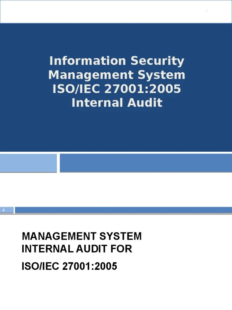 ISO 27001-2005 Internal Audit Course | PDF | Information Security | Audit
