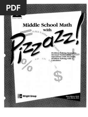 Middle School Math With Pizzazz Book B Calculator