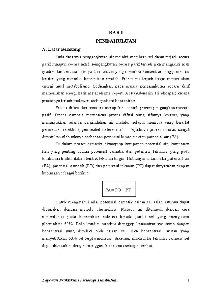 Laporan Praktikum Biologi Difusi Dan Osmosis Novi Nurhayati Siti Muthoharoh Academia Edu Air selalu bergerak melewati membran ke arah sisi yang mangandung jumlah materi terlarut paling banyak dan.