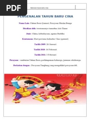 Aktiviti yang melibatkan makanan pasti ramai yang suka. Pengenalan Tahun Baru Cina