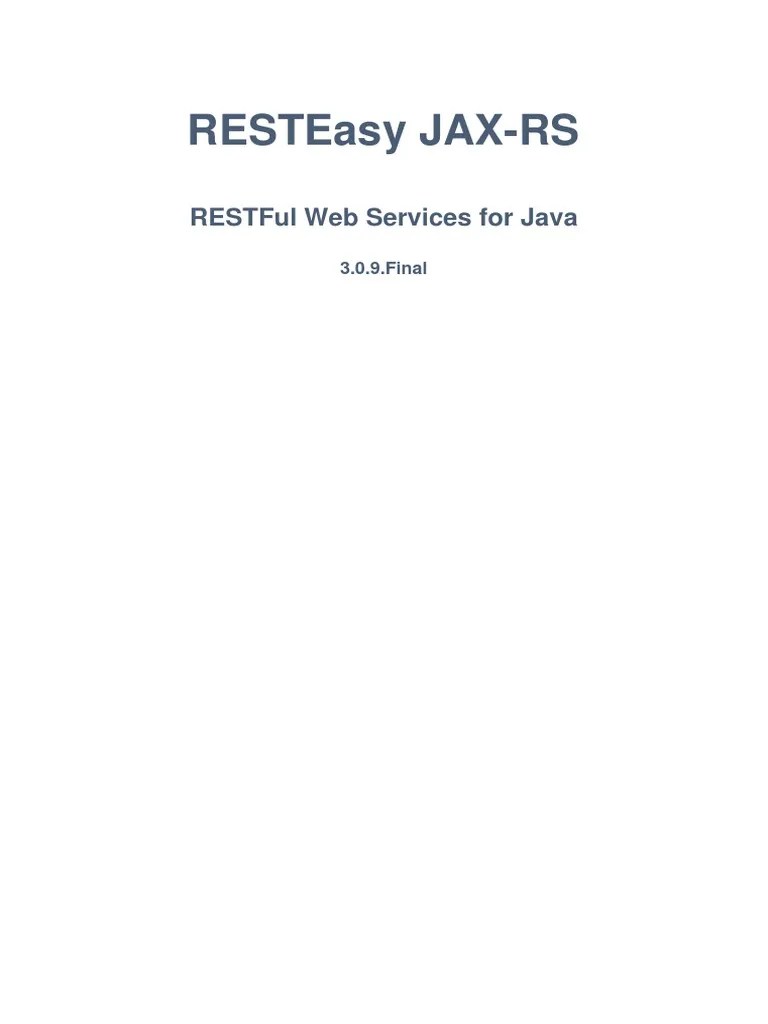 Resteasy Reference Guide En US Java Guide | PDF | Representational ...