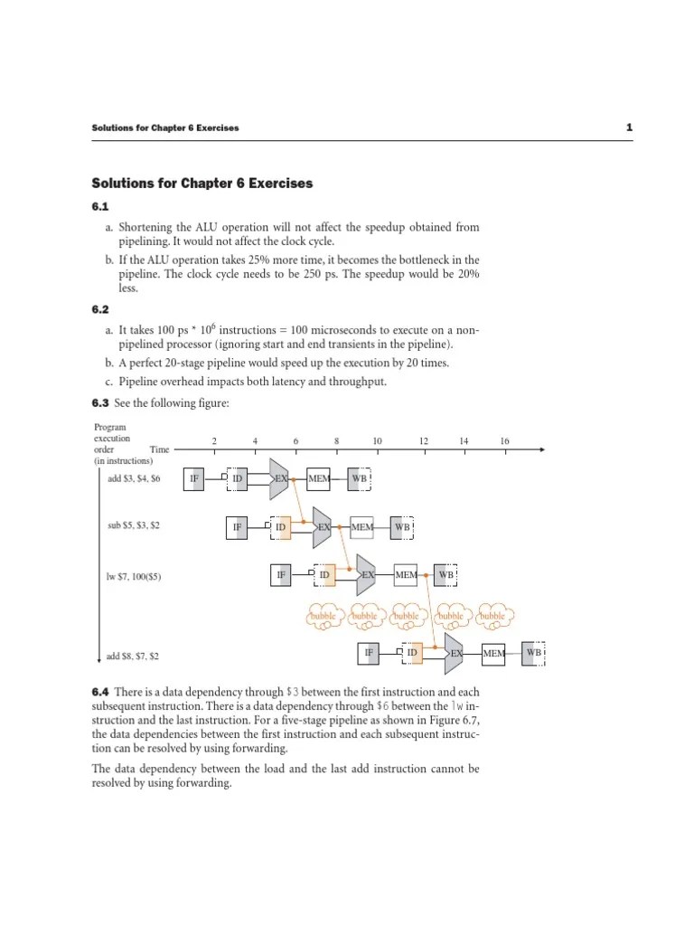 06 Solutions For Chapter 6 Exercises | PDF | Computer Engineering ...