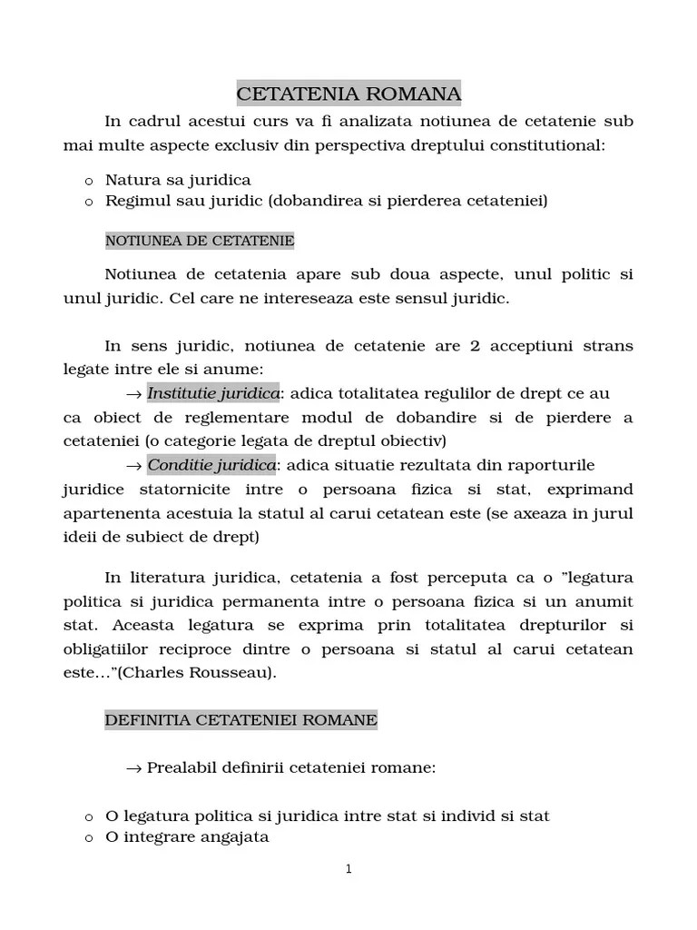 Aceasta nu este nevoie să locuiască permanent pe teritoriul statului român. Cetatenia Romana Drept Constitutional Pdf